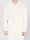 Roberto Collina Merino Wool And Cashmere Blend Polo Sweater In Neutral
