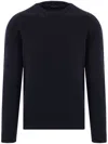Roberto Collina Crewneck Knitted Sweater In Blue