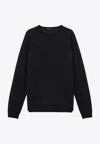 Roberto Collina Merino Wool Crewneck Sweater In Gray