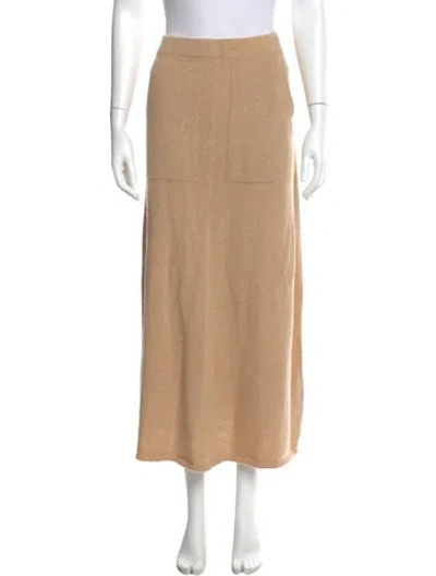 Pre-owned Roberto Collina Merino Wool Midi Length Skirt In Neutral