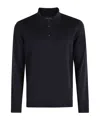 Roberto Collina Merino Wool Polo Shirt In Black