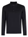 Roberto Collina Merino Wool Polo Shirt In Black