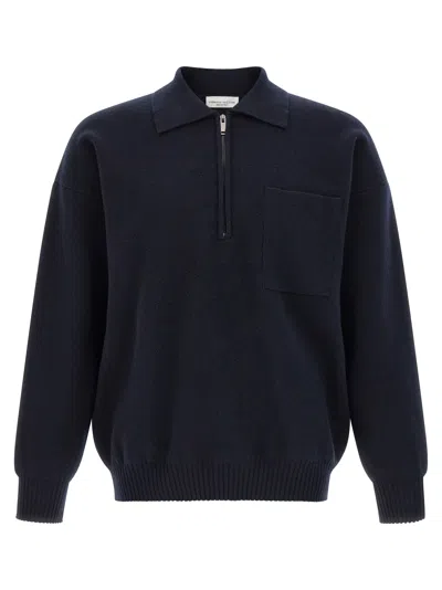 Roberto Collina Half-zip Chest-pocket Polo Shirt In Transparent