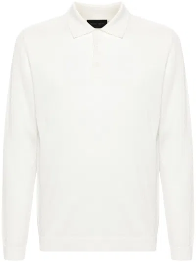 Roberto Collina Merino-wool Polo Shirt In Neutrals