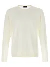 Roberto Collina Wool Crew Neck Sweater In White