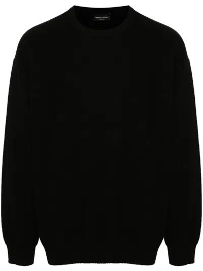 Roberto Collina Merino Wool Sweater In Black