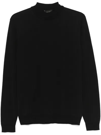 Roberto Collina Merino Wool Sweater In Black