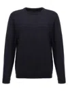 Roberto Collina Crew Neck Merino Wool Sweater In Blue