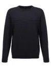 Roberto Collina Crew Neck Merino Wool Sweater In Blue