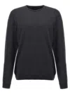 Roberto Collina Crewneck Knitted Sweater In Gray