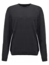 Roberto Collina Crewneck Knitted Sweater In Gray