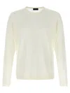 Roberto Collina Wool Crew Neck Sweater In White