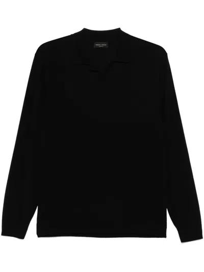 Roberto Collina Merino-wool T-shirt In Black