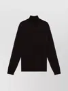 Roberto Collina Merino Wool Turtleneck Sweater With Long Sleeves In Black