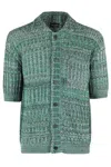 Roberto Collina Mesh Knit Short-sleeved Shirt With Pointed Collar