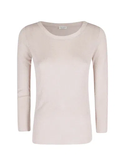 Roberto Collina Metallic-effect Fine-knit Sweater In Neutral