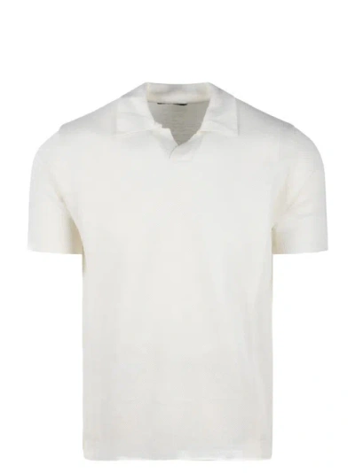 Roberto Collina Milano Stitch Polo Shirt In White