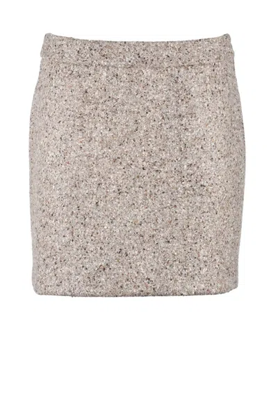 Roberto Collina Mini Flared Skirt - Beige In Gray