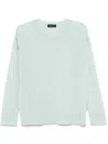 Roberto Collina Loose Fit Merino Wool Crewneck Jumper In Green