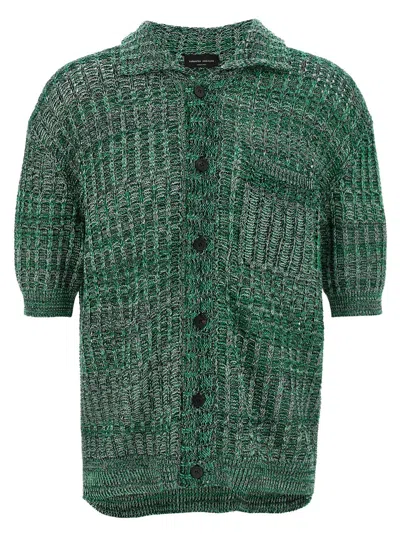 ROBERTO COLLINA MOULINÉ  SHIRT POLO GREEN