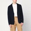 Roberto Collina Cotton Jacket Cardigan Back Vent In Blue