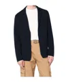 Roberto Collina Cotton Jacket Cardigan Back Vent In Blue