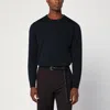 Roberto Collina Round-neck Long-sleeve Knitted Sweater In Blue