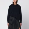 Roberto Collina Long-sleeved Hooded Sweater In Blue