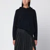 Roberto Collina Long-sleeved Hooded Sweater In Black