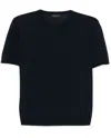 Roberto Collina Relaxed Fit Crew Neck Sweater In Black