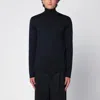 Roberto Collina Navy Merino Wool Turtleneck Sweater In Blue