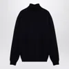 Roberto Collina Navy Turtleneck Pullover In Blue
