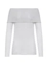 Roberto Collina Off-the-shoulder Pullover In White