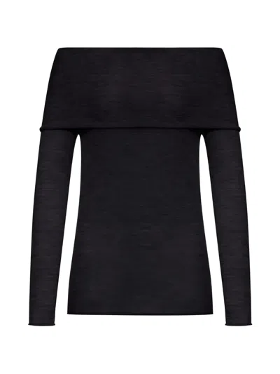 Roberto Collina Off-shoulder Top In Black