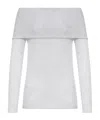 Roberto Collina Off-the-shoulder Pullover In Gray