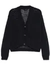 Roberto Collina Open-knit Cardigan In Blue