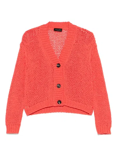 Roberto Collina Collina Cutout Long Sleeve Sweater In Orange