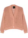 Roberto Collina Open-knit Cardigan In Pink