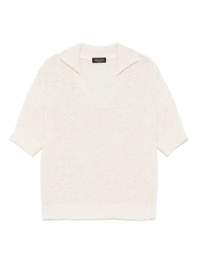 Roberto Collina Open-knit Sweater In White