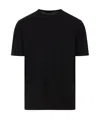 Roberto Collina Plain Crew Neck Cotton T-shirt In Black