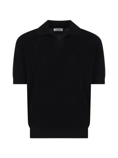 Roberto Collina Open-knit Short-sleeve T-shirt In Black