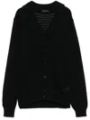 Roberto Collina Openwork Cardigan In Black