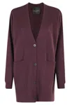 Roberto Collina Oversized Burgundy Wool In Burgundy
