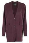 Roberto Collina Oversized Burgundy Wool In Brown