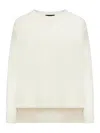 Roberto Collina Oversized Crew Neck Sweater In Nude & Neutrals