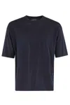 Roberto Collina Oversized Navy Cotton Knit T-shirt In Blue