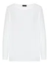 Roberto Collina Long Sleeve Sweatshirt In Blanco