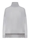 Roberto Collina Oversized Turtleneck Sweater In Grey