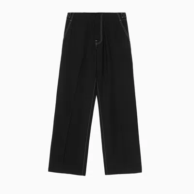 Roberto Collina Pants With Stitching In Black