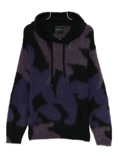Roberto Collina Patterned Hoodie In Multi